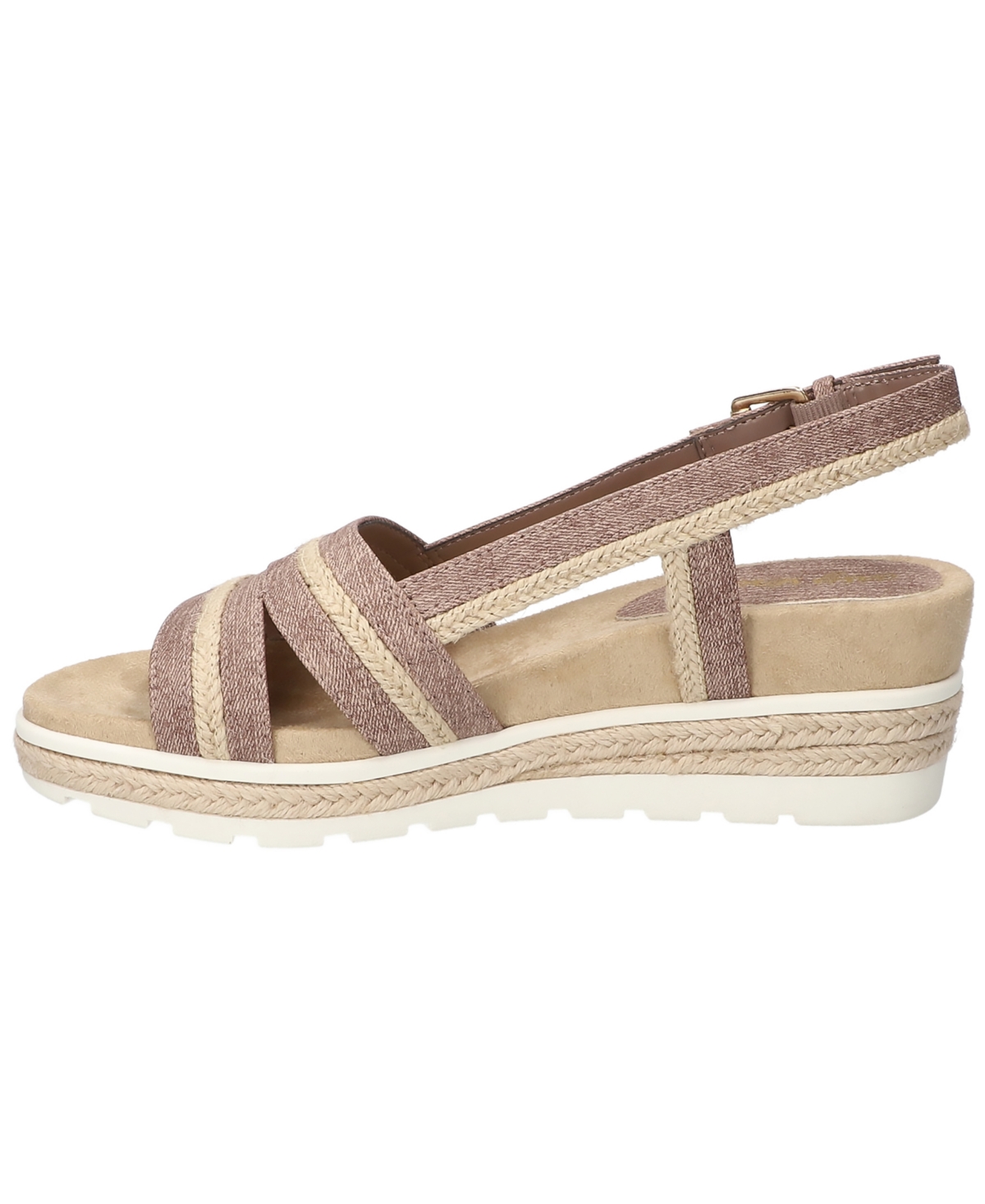 Shop Easy Street Women's Mel Wedge Heel Sandals In Light Brown