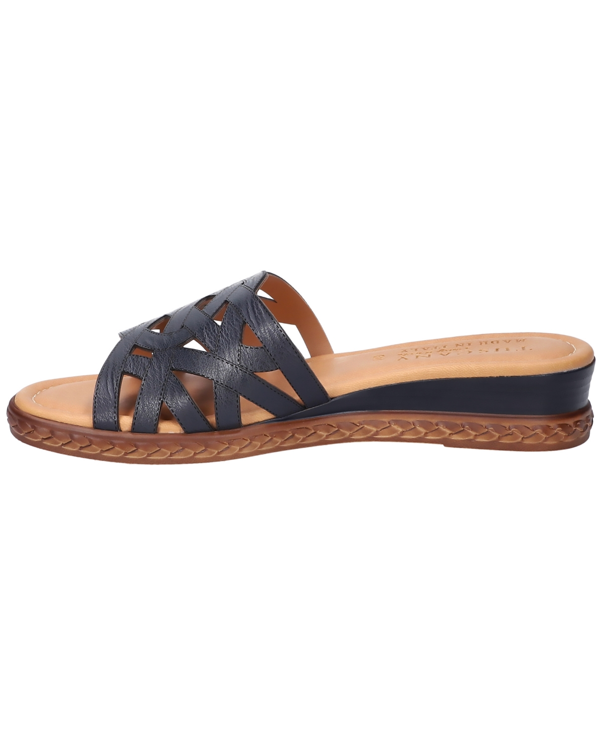 Shop Easy Street Women's Edda Wedge Heel Sandals In Navy