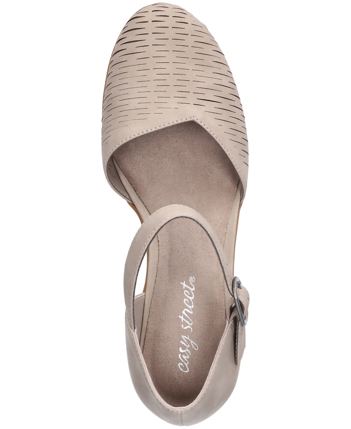 Shop Easy Street Women's Justina Block Heel Sandals In Gray