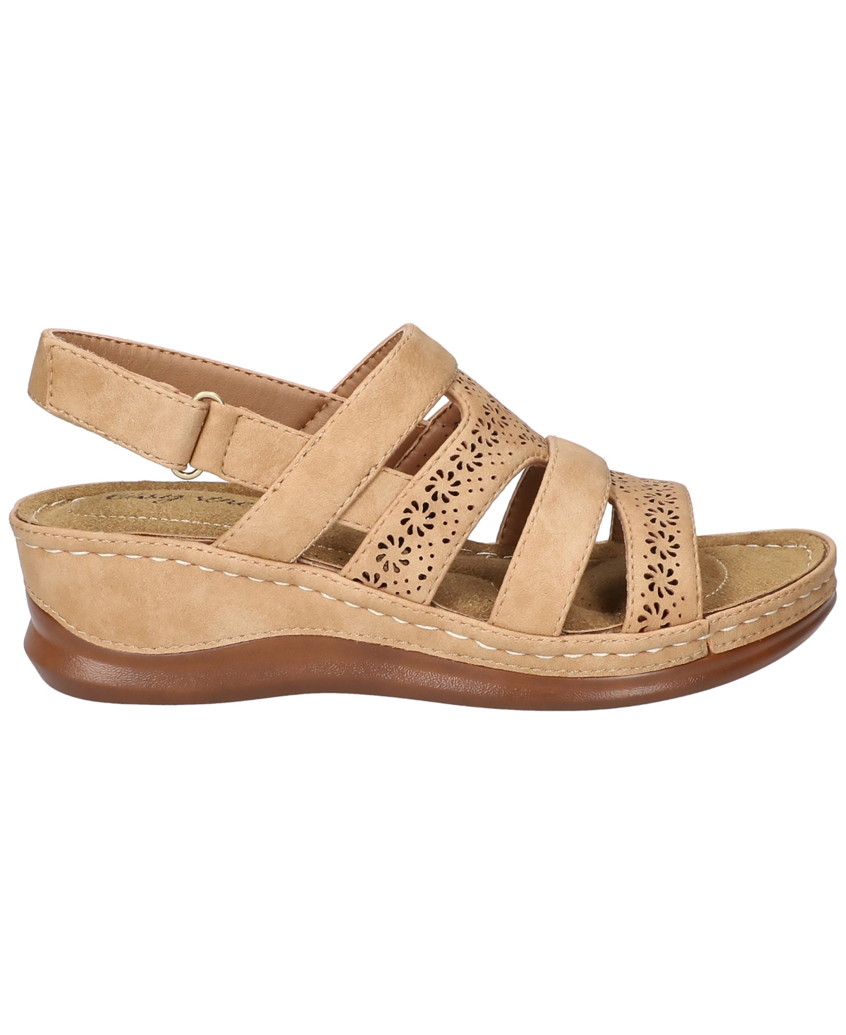 Shop Easy Street Women's Alexi Slingback Wedge Sandals In Natural