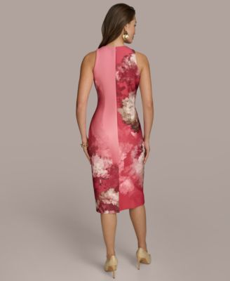 Donna Karan New York Women's Floral-Print Midi Sheath Dress