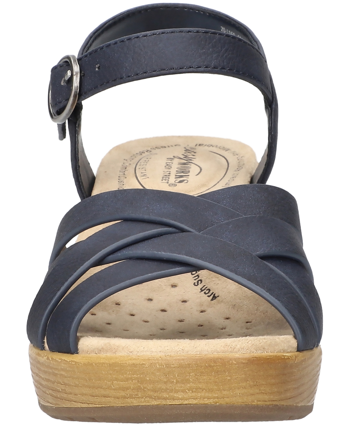 Shop Easy Street Easy Works Miyah Slip-resistant Sandals In Navy