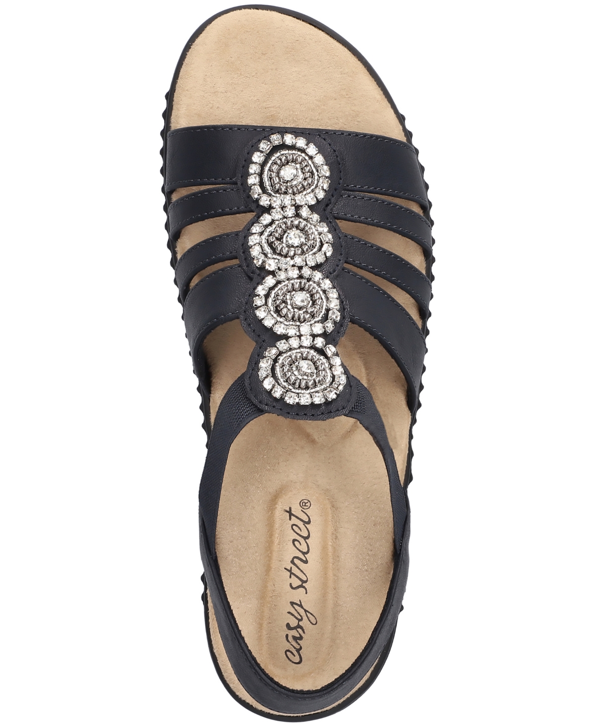 Shop Easy Street Women's Samira Slip-on Platform Sandals In Navy