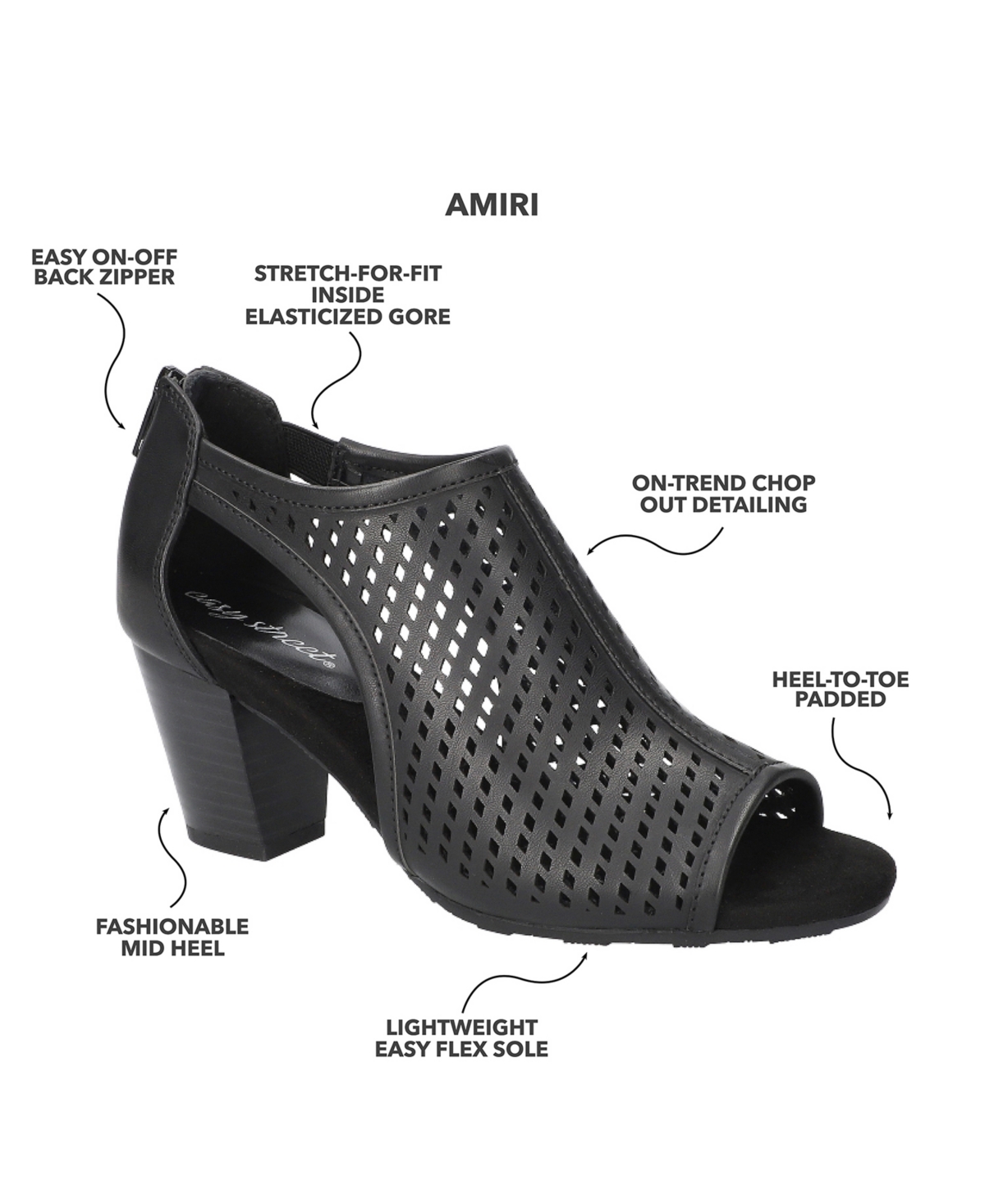 EASY STREET WOMEN'S AMIRI BLOCK HEEL SANDALS 