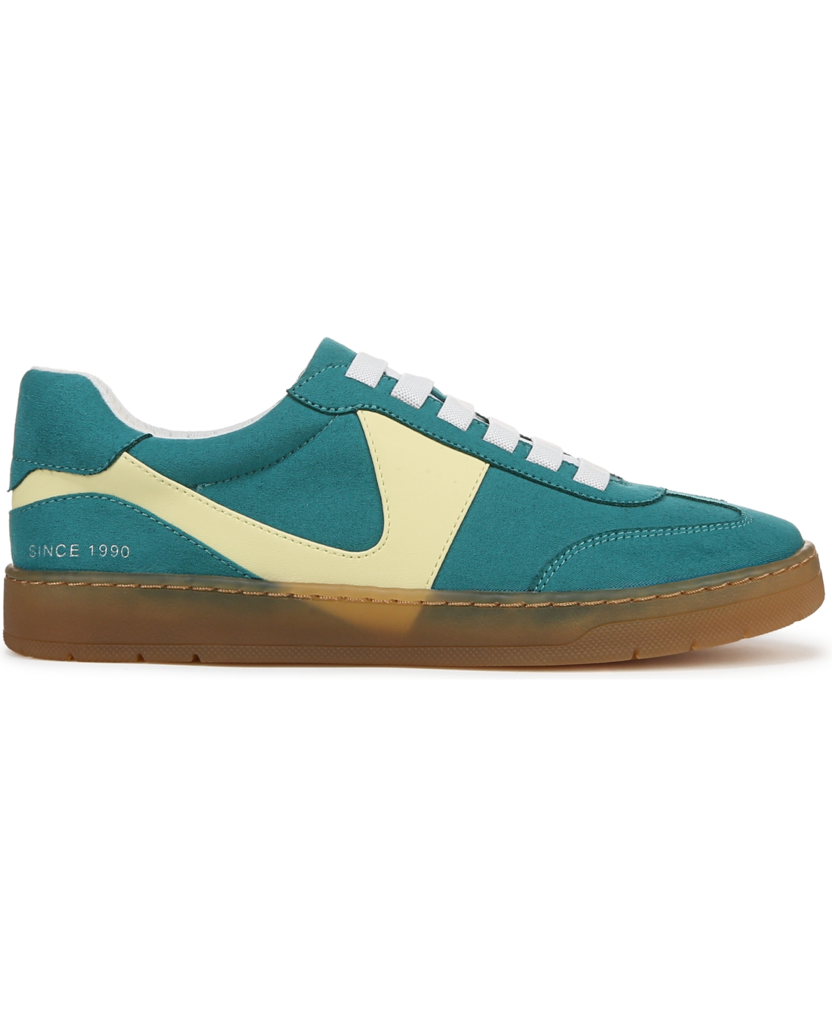 Franco Sarto Women's Ponti Lace Up Low Top Sneakers In Teal Green Fabric