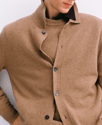 Men's Slim-Fit Knit Wool-Blend Cardigan