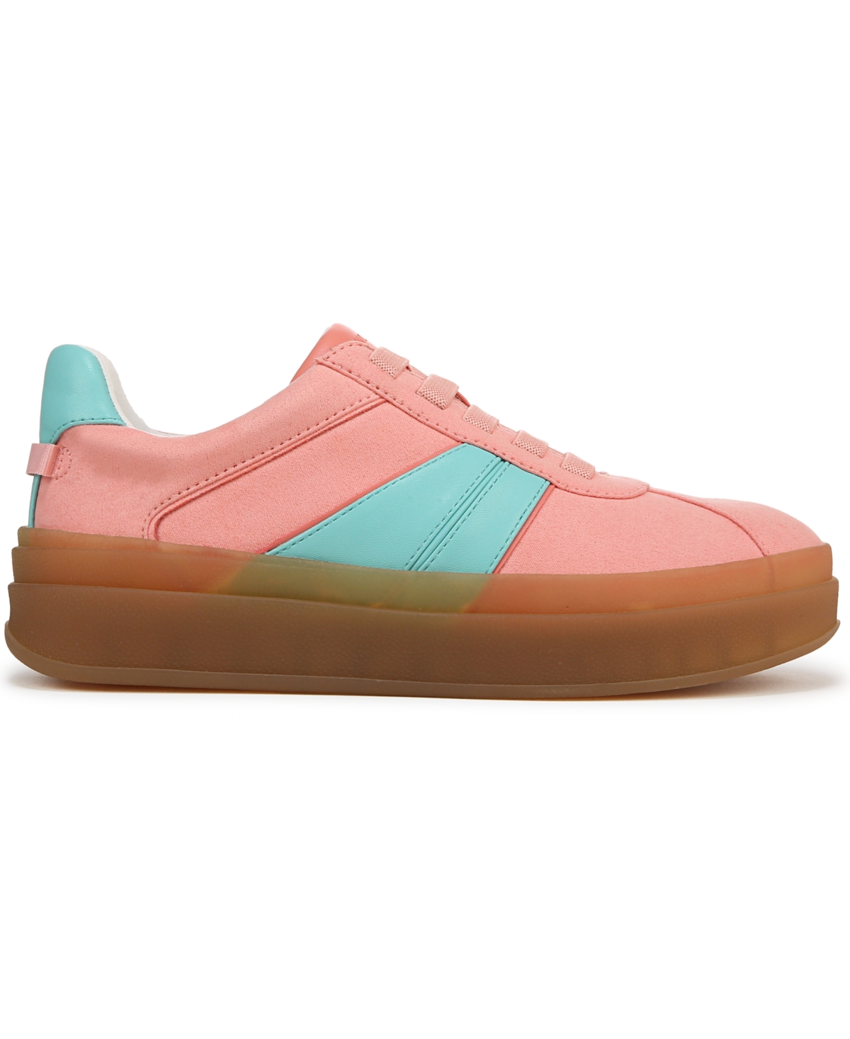 Franco Sarto Women's Vinto Lace Up Platform Sneakers In Coral Pink Fabric