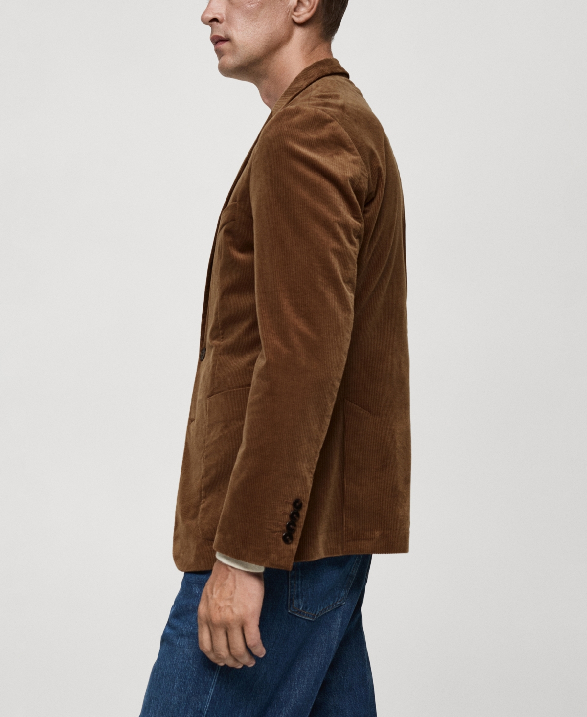 Mango Men's Slim-Fit Corduroy Blazer
