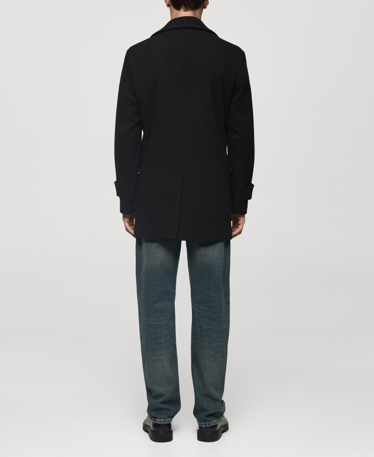 Mango Men's Double-Breasted Wool Coat