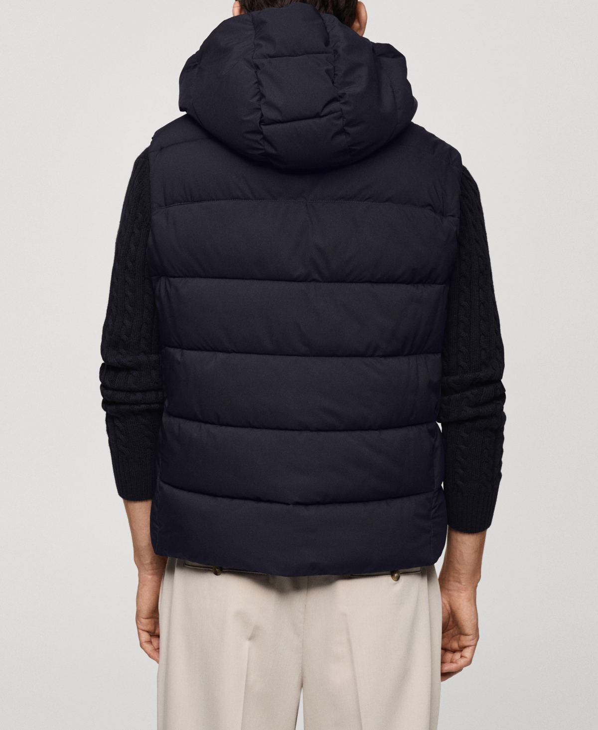 Mango Men's Water-repellent Quilted Vest In Dark Navy