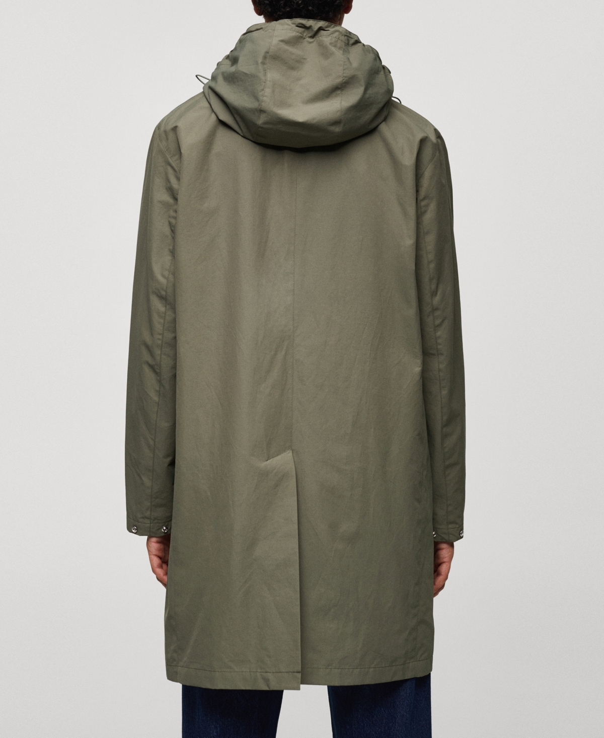 Mango Men's Water-Repellent Hooded Parka