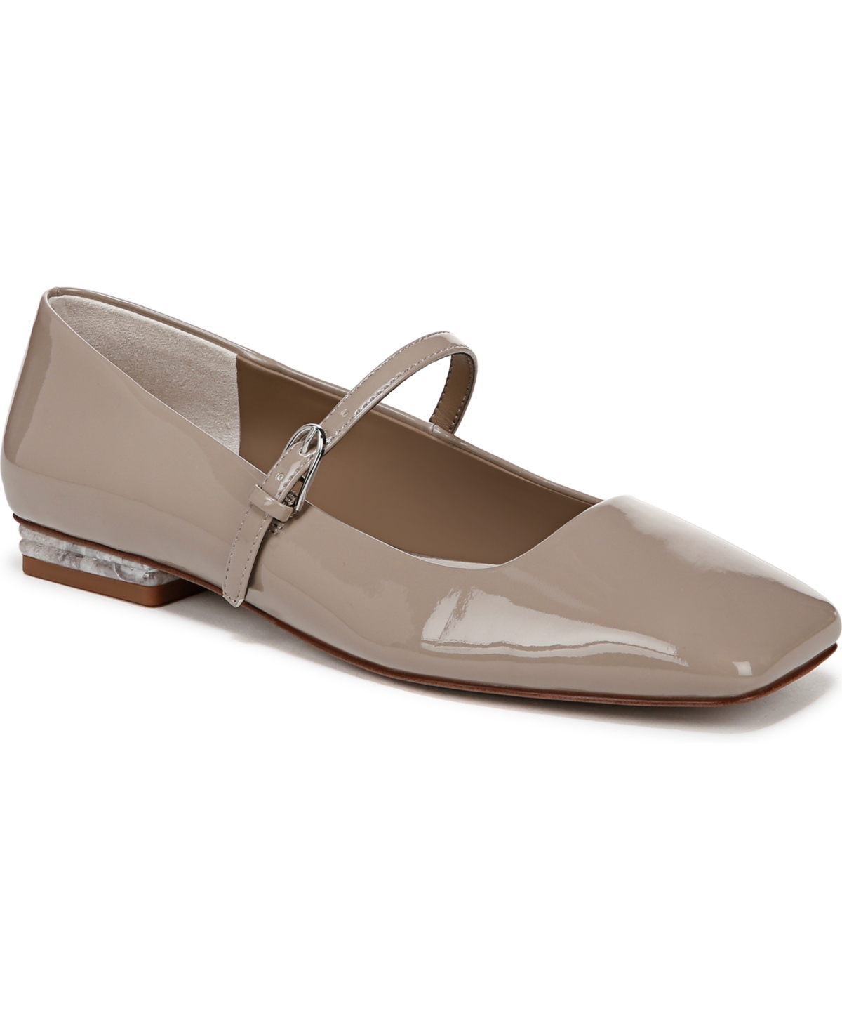 Franco Sarto Tinsley Mary Jane Flat In Taupe Faux Patent