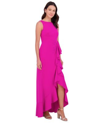 Eliza J Women's Sleeveless Cascading-Ruffle Gown - Macy's