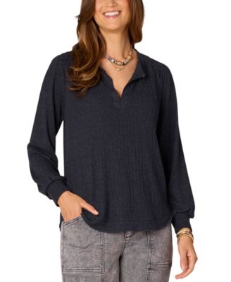 Democracy - Women's Smocked-Trim Blouse