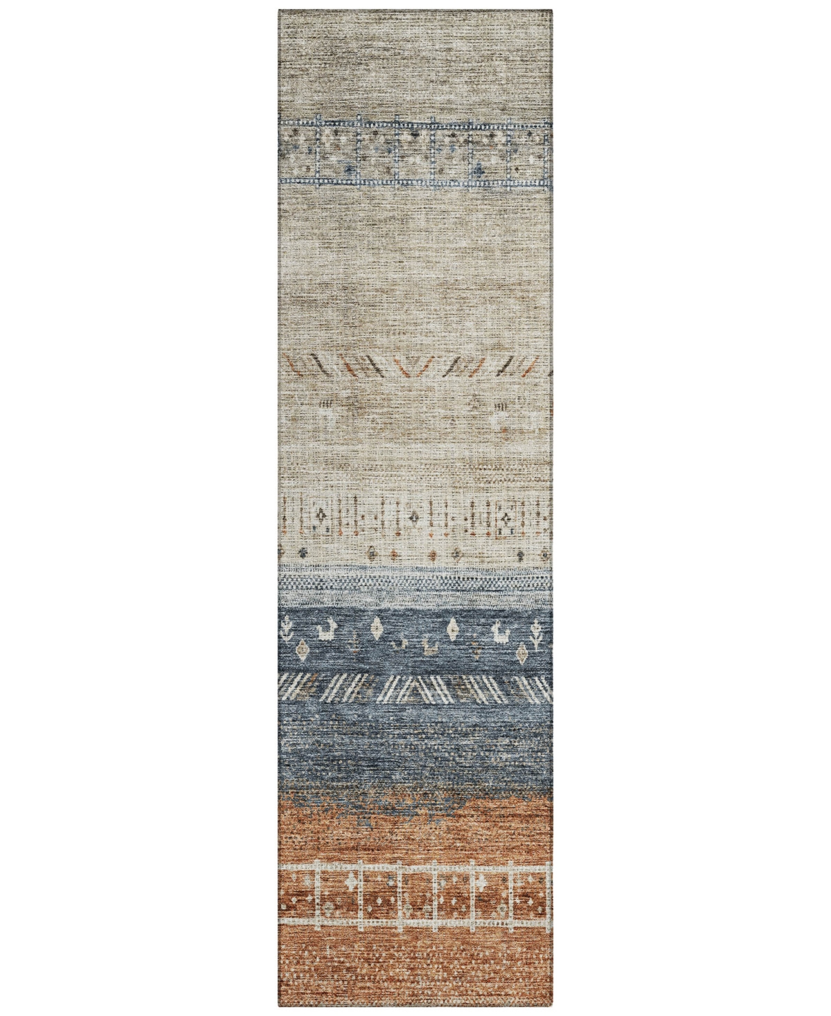 Addison Chantille Machine Washable Acn1147 2'3"x7'6" Runner Area Rug In Brown