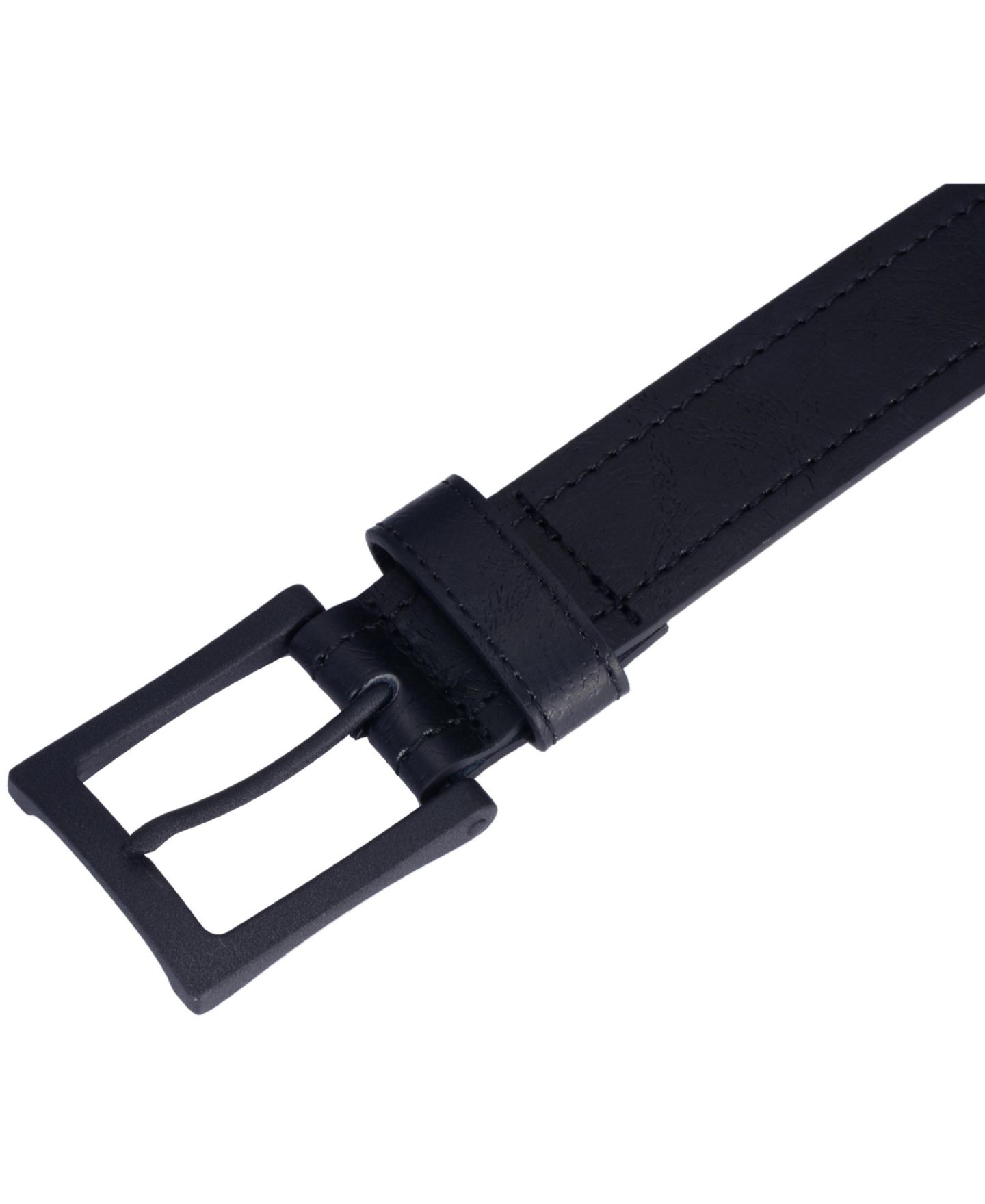 Мужской ремень Gallery Seven Mio Marino Solid Casual Prong Belt, цвет: Глубокий угольный — фото 10
