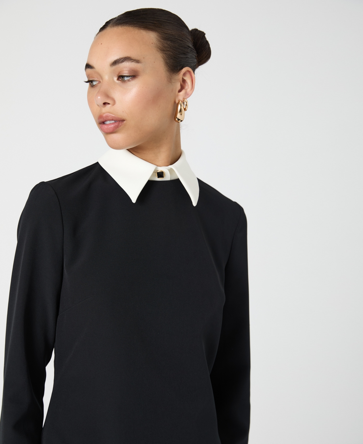 French Connection Women's Echo Collared-Neck Long-Sleeve Dress