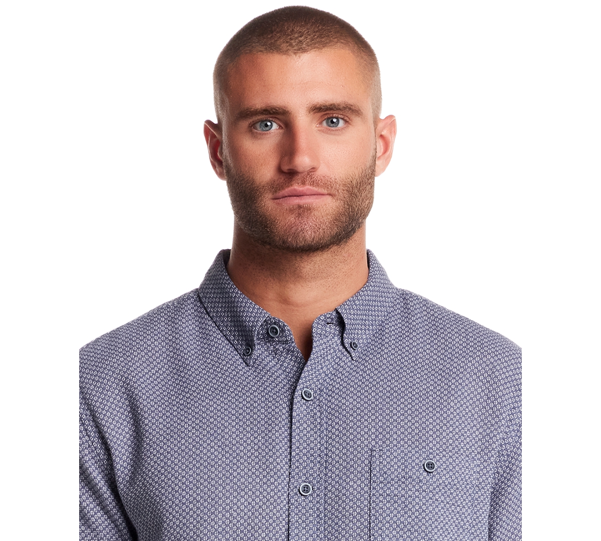 Weatherproof Vintage Men's Regular-Fit Geometric Dobby Button-Down Shirt