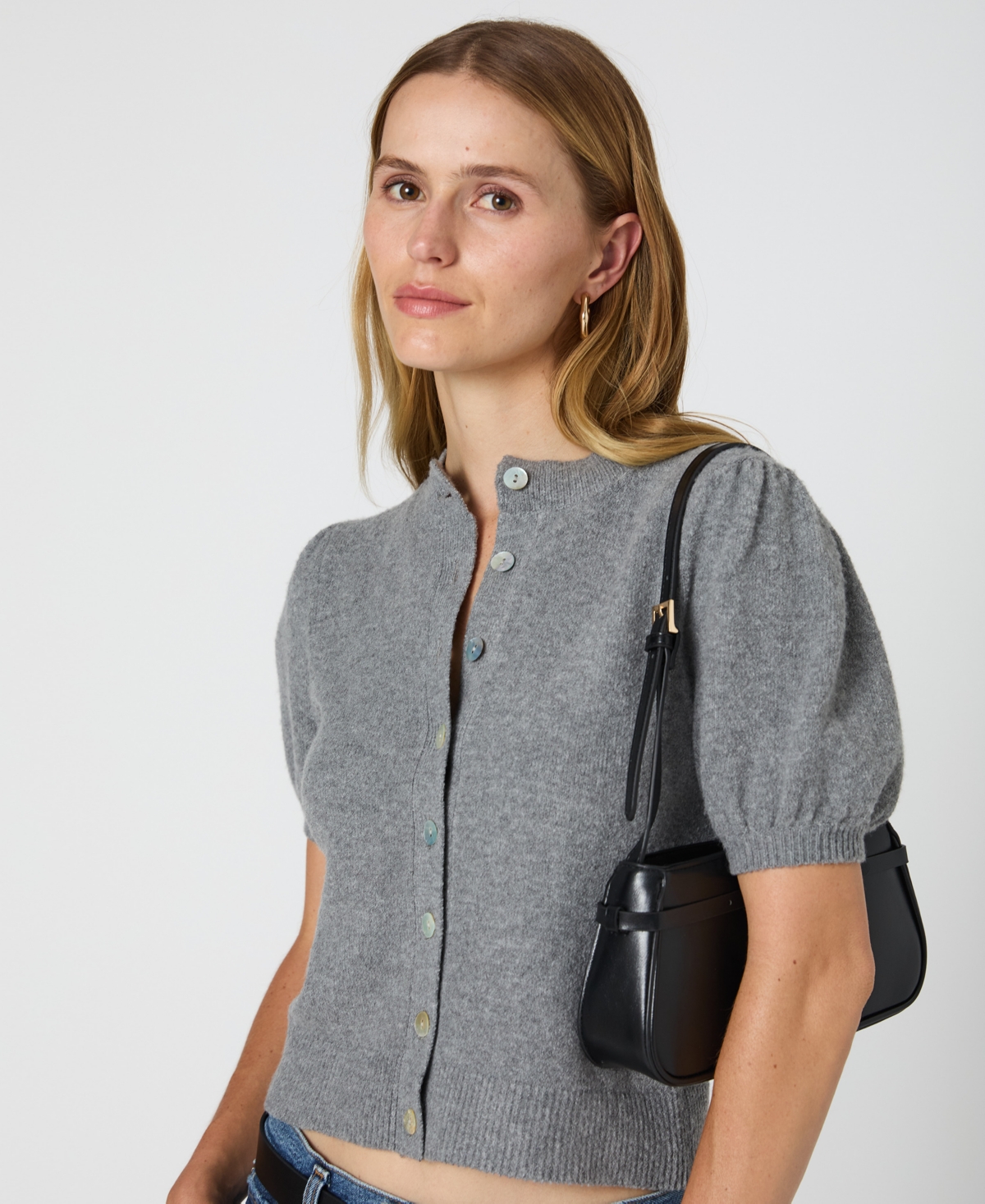 French Connection Women's Vhari Puff-Sleeve Cardigan