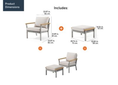 Sencillo 2 Piece Conversation Set