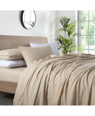 Belgian Flax Linen Cotton Sheet Set, Twin XL