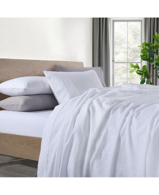 Belgian Flax Linen Cotton 4 Piece Sheet Set, California King