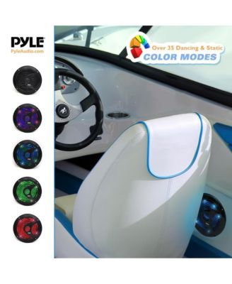 6.5" Waterproof Marine Speakers with LED Lights - 150 Watt, Black