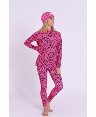 Women's Baselayer Top - Hotel California Pink Leopard