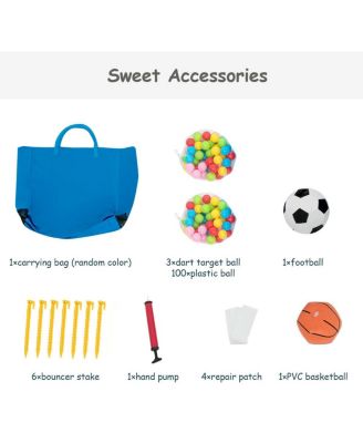 Kids Gift Inflatable Bounce House Slide Jumping w/480W Blower