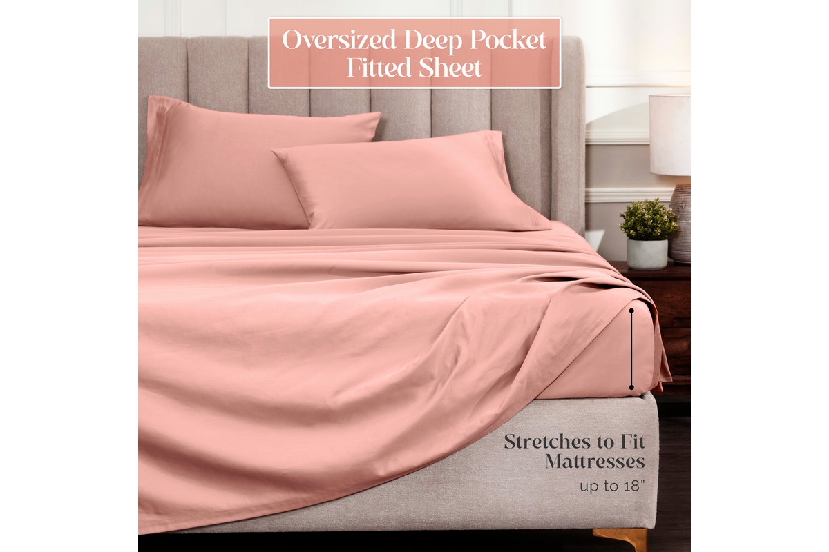 Superior 1500 Thread Count Egyptian Cotton Deep Pocket 4 Piece Sheet Set,