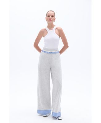 Women's Mid Rise Pants with Garni Details