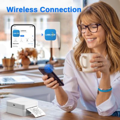 Nelko PM230 Mini Bluetooth Sticker Printer – Portable Thermal Printer with 3 Paper Rolls, Templates for Phone/Tablet – Easy Labeling Anywhere