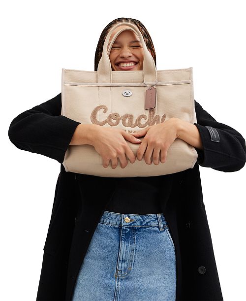 alfani COACH Cargo Canvas Tote Bag 42 Women's Fashion Shoes & Accessories