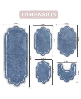 Allure Bathroom 5-Pc. Bath Rug Set