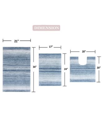 Gradiation 3-Pc. Bath Rug Set