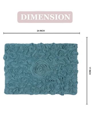 Bell Flower Bath Rug, 17" x 24"