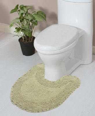 Double Ruffle Bath Rug, 20" x 20"