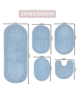 Double Ruffle 5-Pc. Bath Rug Set