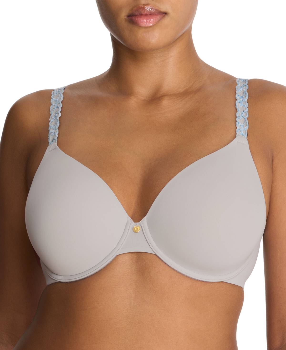 Natori Pure Luxe Contour Underwire Bra In Vapor,misty Blue