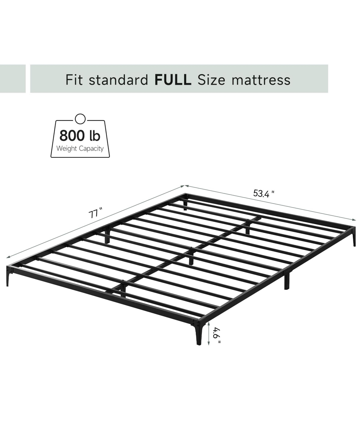 gaomon Full Size Bed Frame, 6 Inch Full Size Platform Bed Frames