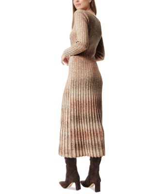 strapless open back dress Klesis Red Pleat Turtleneck Sweater Dress for Women, Size L