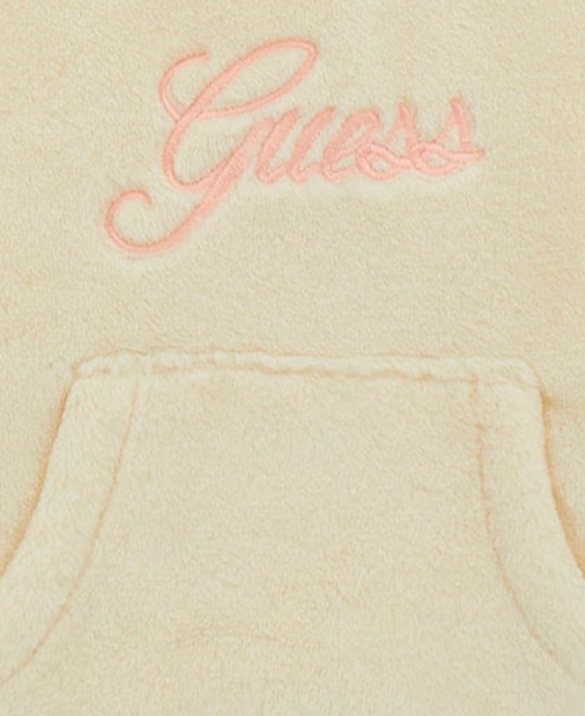 Guess Baby Girl Plush Velour Long Sleeve Top And Pant, 2-piece Set In White