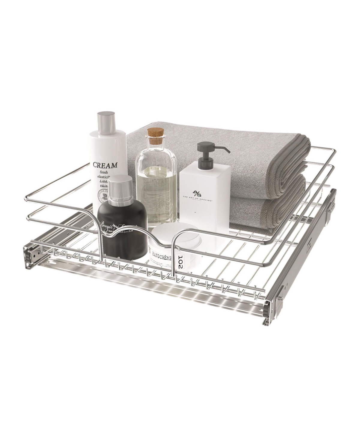 Kitchen Cabinet Pullout Shelf Organizer, 18 x 20 In, 5WB1-1820CR-1 - Silver