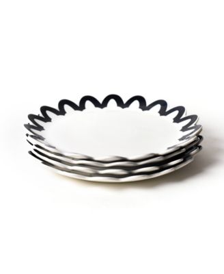Arabesque Trim Scallop Edge Platters 4-Pc. Set, Service For 4