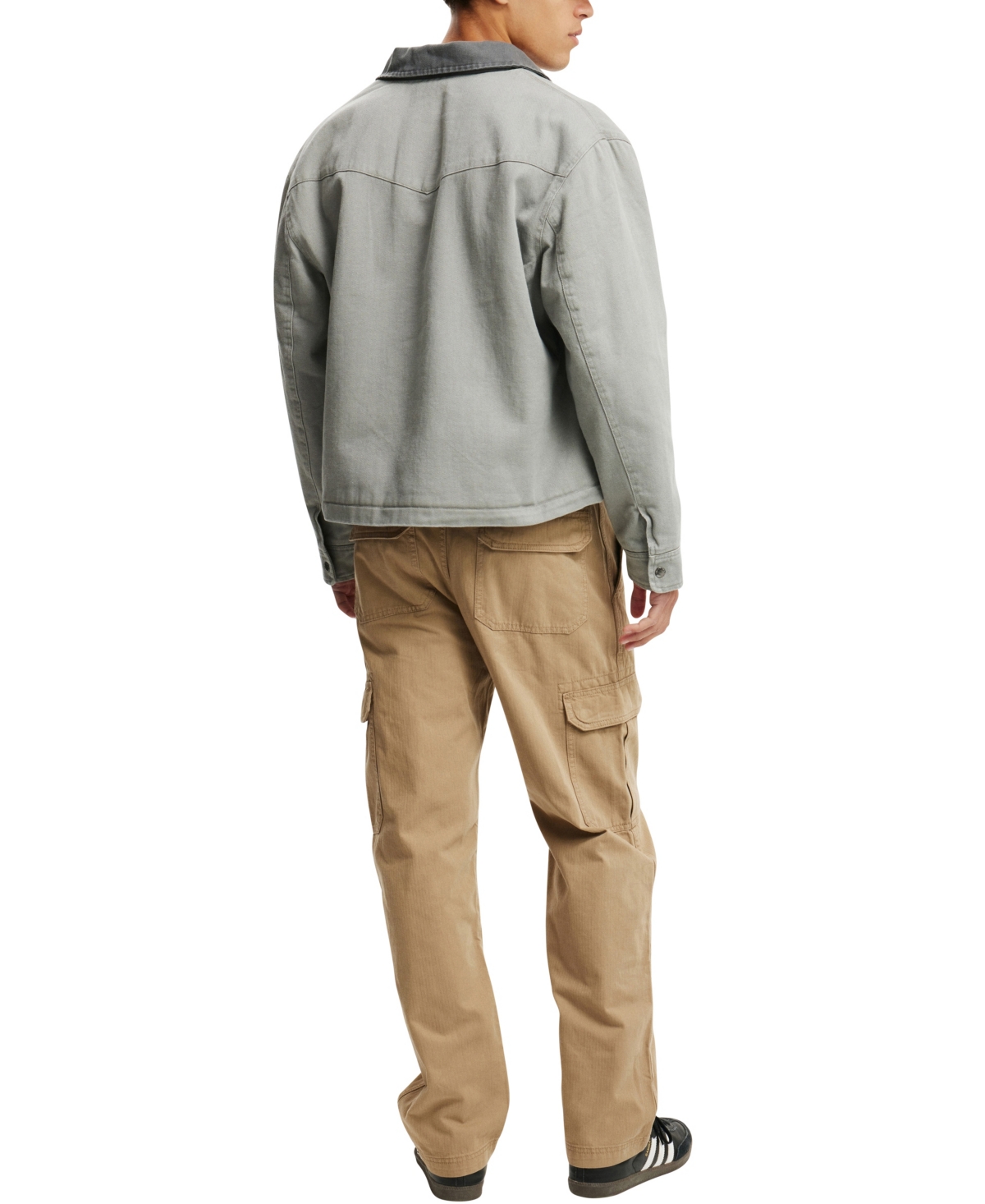 Shop Cotton On Men's Tactical Cargo Pants In Light Camel Herringbone