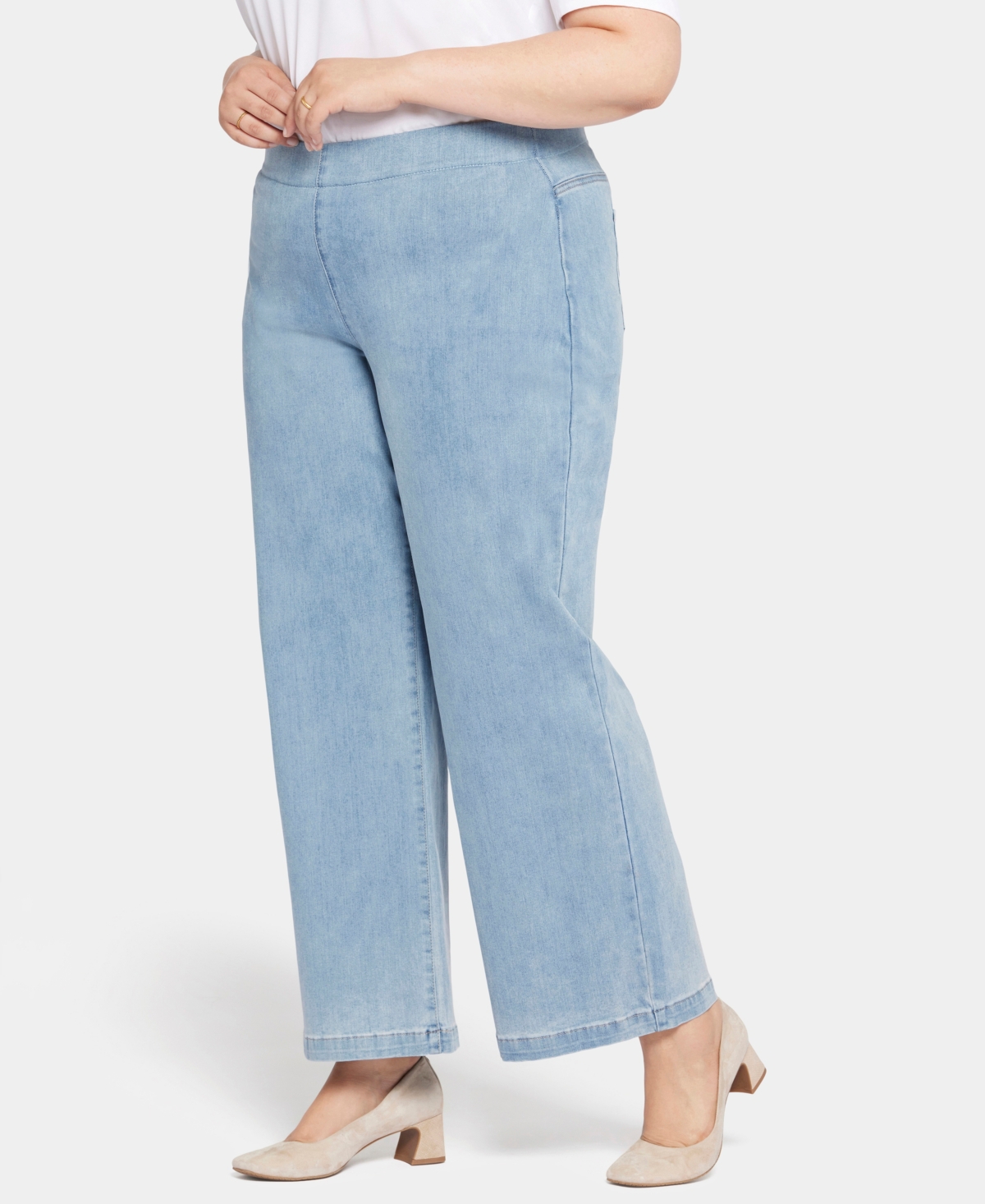 Nydj Plus Teresa Skylar Wide Leg Jean In Crystalline