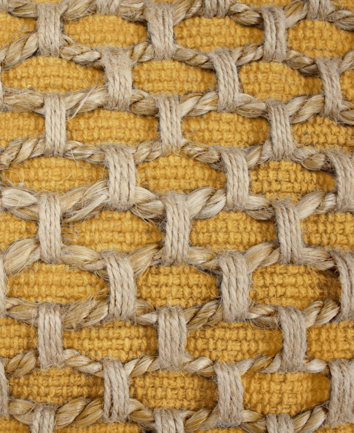 Boho Living Jada Jute Decorative Pillows 2 Piece Set, 20" X 20" In Mustard Yellow