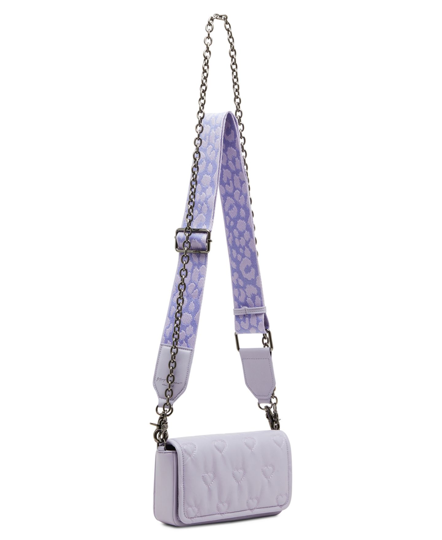 Женская сумка Betsey Johnson Heart Quilted Crossbody, цвет: Лавандовый — фото 6