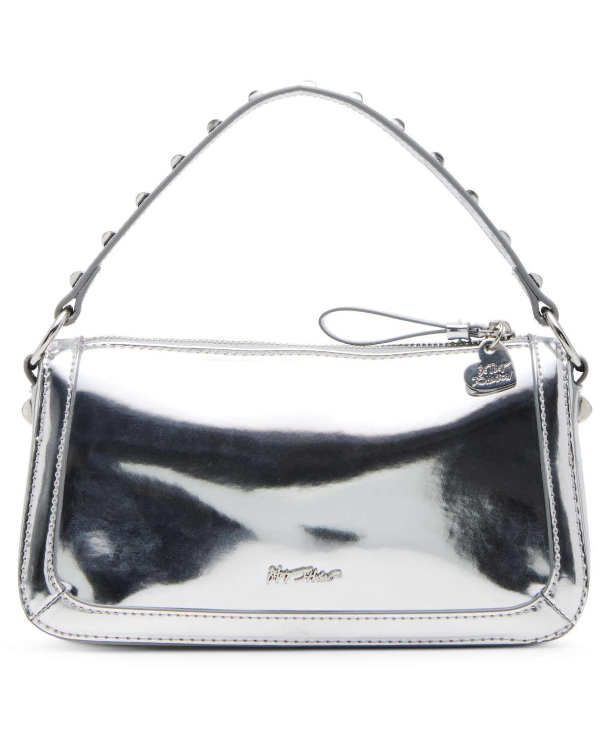 Betsey Johnson Rhinestone Top Zipper Shoulder Bag In Red Multi