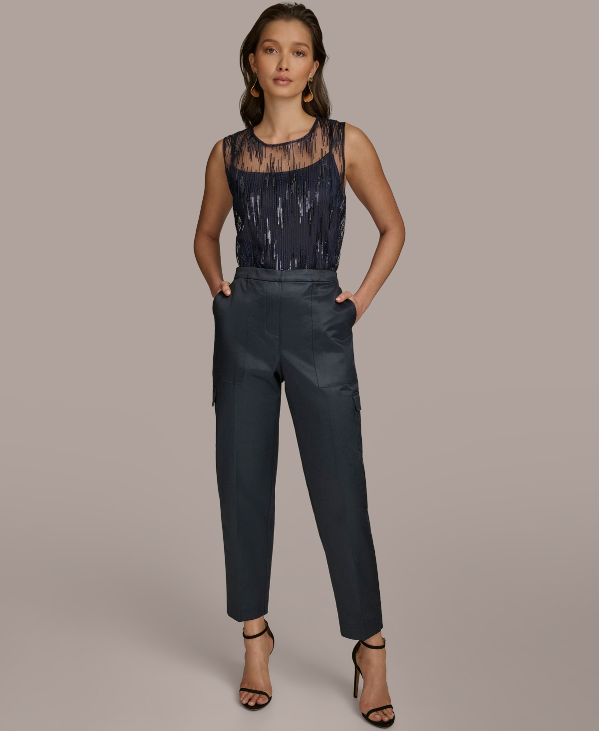 Donna Karan New York Women's Satin Cargo Pants